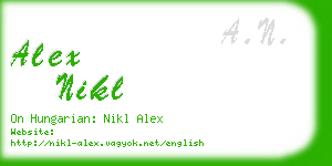 alex nikl business card